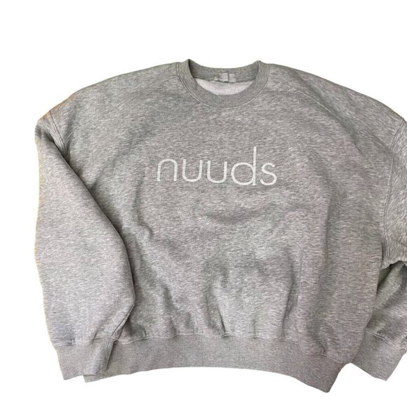 Nuuds 2024 Boston Pop Up Heather Grey Sweatshirt Top Dolman Sleeves Size Large - Picture 2 of 7